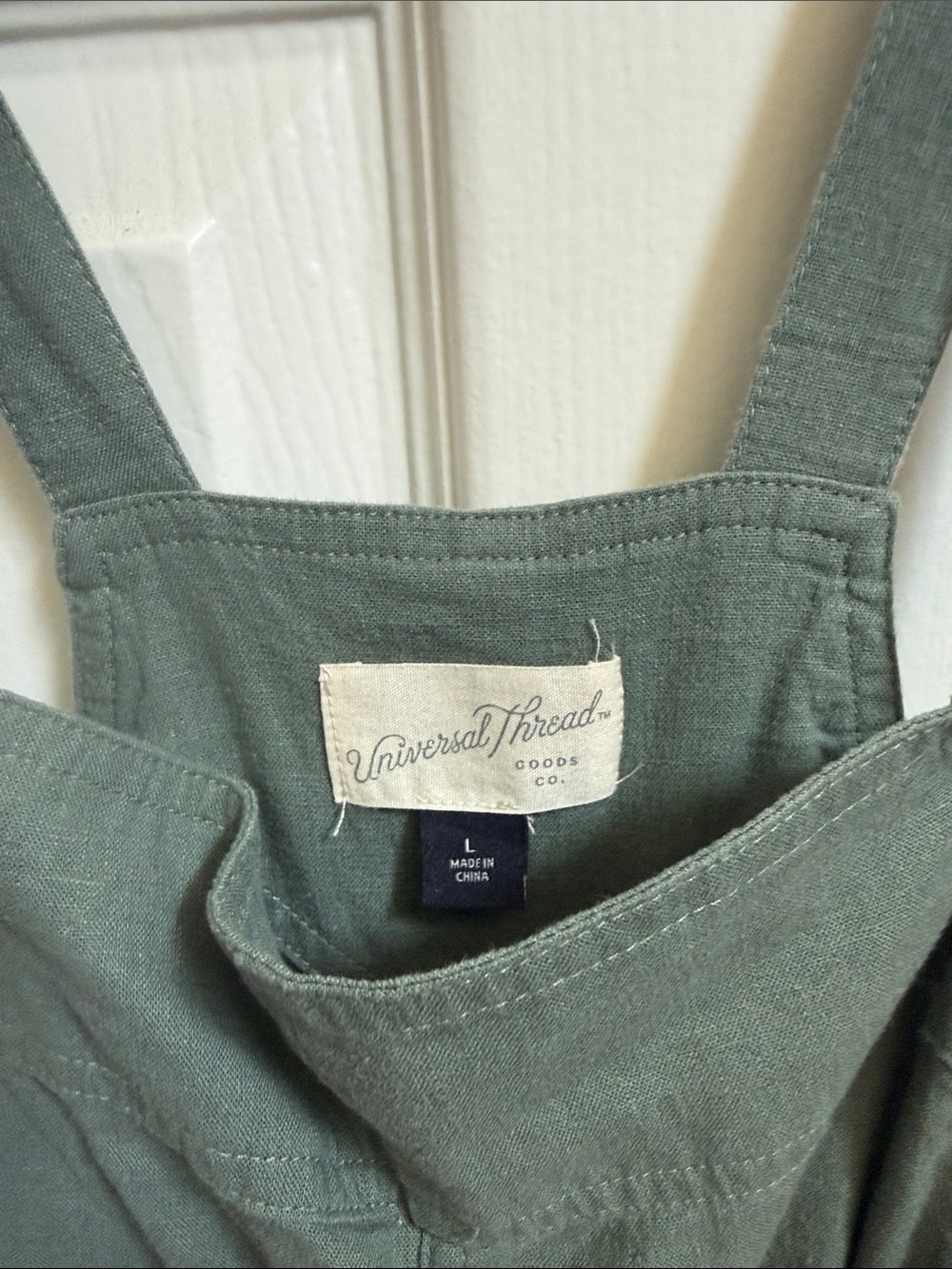 Universal Thread Olive Green Sleeveless Utility Jumpsuit with Tie Waist - Picture 3 of 4